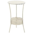 vidaXL Okrúhly bistro stolík, vintage štýl, kovový, 40x70 cm, biely Stav balenia originálne