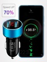 CAR CHARGER 3.1A QUICK CHARGE DUAL USB PORT DIODO LUMINOSO LED DISPLAY CIGARETTE LIGHTER 