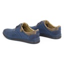 Кожаные мужские ажурные летние туфли на шнуровке POLISH 402L BR темно-синие 40