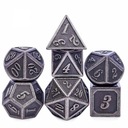 SMOCZY ZESTAW 7 METALOWYCH KOŚCI KOSTEK RPG