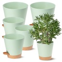 САМОПОЛИВАЮЩИЕСЯ ГОРШКИ ДЛЯ ЦВЕТОВ И ПЛАСТИКОВЫХ РАСТЕНИЙ НАБОР 5 шт.