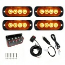 ФАРИ ПОПЕРЕДЖУЮЧІ LED (СВІТЛОДІОД) ЛАФЕТА ДОПОМОГА STROBOSKOPY СВІТЛОДІОДНА БАЛКА DO РЕШІТКИ РАДІАТОРА POMARACZOWE  (18744838091) фото min 12