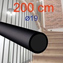 RURA RURKA DO BALUSTRADY CZARNY MAT RAL 19MM 200CM TRALKA SŁUPEK PORĘCZ