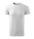 Pánske tričko TRIČKO MALFINI BASIC biele S Dominujúci vzor bez vzoru