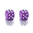 НАБОР ИЗ 2 ШЕСТИГРАННЫХ КУБИКОВ K6 RPG ФИОЛЕТОВЫЙ 1,6 СМ