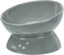 TRIXIE Миска керамическая, высокая, для еды, воды, собак и кошек, серый 350
