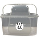 Ведро, пластиковый контейнер для еды прямоугольный, 11л, Набор 15 шт.