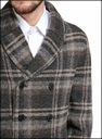 WOOLRICH for ESPRIT NEW CHECKERED NAVY PEACOAT Kolekcja DRYKORN CAMDEN RAW WOOL CHECKERED