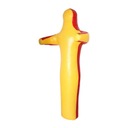 Манекен для греплінгу, боксерський манекен, незаповнений професійний жовтий, 160 см