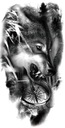 Волк Голова татуировки Волк Водная наклейка TM54