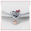 Charms SRDCE MAMA s mašľou prívesok S925 Značka A.R. Silver