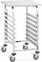 Транспортная тележка с 7 лотками + полка ROYAL RCTW 7 TB