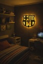FC Barcelona Герб Світлодіодна лампа Футбол Подарунок Нічна лампа + Бонус