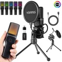 Mikrofon Bezprzewodowy 777W Led RGB USB-C Lightning komputer PC