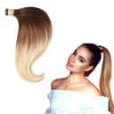 Прикрепляемый PONY 50 см, плетённый с омбре #T12/613