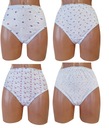 4x ТРУСИКИ ЖЕНСКИЕ ИЗ ХЛОПКА, БЕЛЫЙ ЦВЕТОК, 2XL