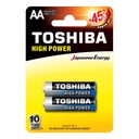 2 щелочные батарейки TOSHIBA FINGERS LR6 AA