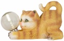 КОШКА КОТЕНОК С ЛАМПОЧКОЙ ФИГУРКА УКРАШЕНИЕ ДЛЯ САДА