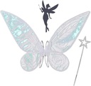 Крылья феи с палочкой для взрослых, женщин, детей, крылья бабочки