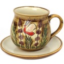 Чашка 0,2 л с блюдцем бабочка на лавандовом цвете