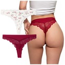 DAMSKIE STRINGI KORONKOWE MAJTKI MORAJ 2-PAK - XL