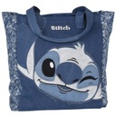 Disney Stitch Dámska džínsová kabelka cez rameno, shopperka 36x36x15 cm Značka Disney