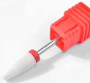 Красный керамический резак со средним конусом для гибридных акриловых гелевых насадок для ногтей