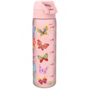 Розовая бутылочка для воды для девочек в школу Разноцветные бабочки ION8 0,5 л
