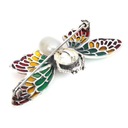 Brošňa motýľ rubíny markazity prírodná perla 925 Druh Šperkársky výrobok