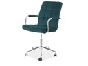 Fotel obrotowy biurowy Zielony tkan-aksamit/Chrom Kod producenta OBRQ022VZ