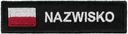 Имя на униформе, черное, с польским флагом, одноименный идентификатор на липучке.