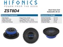 HiFonics ZST8D4 — сабвуфер 20 см, 250 Вт RMS
