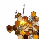 Vysoký vitráž Suncatcher Bee Window Panel Výška produktu 2 cm