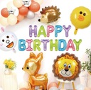 Воздушная гирлянда, набор воздушных шаров, фольгированные шары, с днем ​​рождения, животные