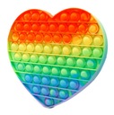 MAXI PUSH UP BUBBLE POP IT Serce Tęczowe