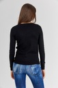 GUESS Czarny sweterek damski z wyszywanym logo M Marka Guess