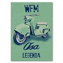 ПОСТЕР ИЗ МЕТАЛЛАЛЬНОГО ЛИСТА ИЗОБРАЖЕНИЕ МОТОРА WFM БОЛЬШОЕ ДЕКОРАЦИЯ