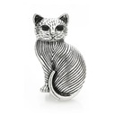 Брошь-булавка CAT Vintage серебряный значок /2260