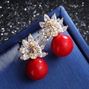 Luksusowy kryształ wysoki cyrkon perła paw kształt nausznice dla kobiet Kod producenta 6.26033E+12