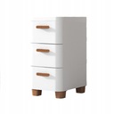 БЕЛЫЙ ШКАФ ДЛЯ ВАННОЙ С ЯЩИКАМИ 3 ЯЩИКА ВЫСОКИЙ УЗКИЙ 25см RG21