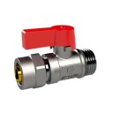 Шаровой кран Arco Mini 1/2 для многослойных труб Pex, красный