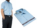 Мужская рубашка синего цвета, большой размер, элегантный повседневный хлопок, 50/51-6XL