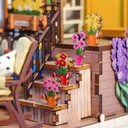 Miniatúrny domček Book Nook Biela oranžová 3D model Podpera Kvety Záhrada Pohlavie chlapci dievčatá