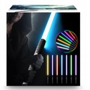 Световой меч STAR WAR RGB со звуком, светящаяся игрушка, 80 см, с металлической ручкой