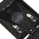 Подтяжки мужские для брюк ELEGANT 120см ЧЕРНЫЕ