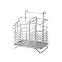 KOSZYK KUCHENNY PODSTAWKA PÓŁKA ZAWIESZANA STOJAK NA SZTUĆCE CHROM AMIX