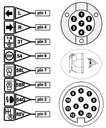 MÓDULO DE BARRA DE REMOLQUE CON JUEGO DE CABLES TUBOS RANURA 7 I 13 PIN UNIVERSAL MÓDULO POLACO 