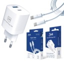 Сетевое зарядное устройство 3mk GaN 33 Вт + кабель USB-C 100 Вт