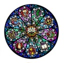 DREWNIANE PUZZLE 3D PREMIUM, WITRAŻ - RÓŻOWE OKNO