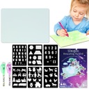 DUŻA TABLICA DO MALOWANIA ŚWIATŁEM LED + SZABLONY